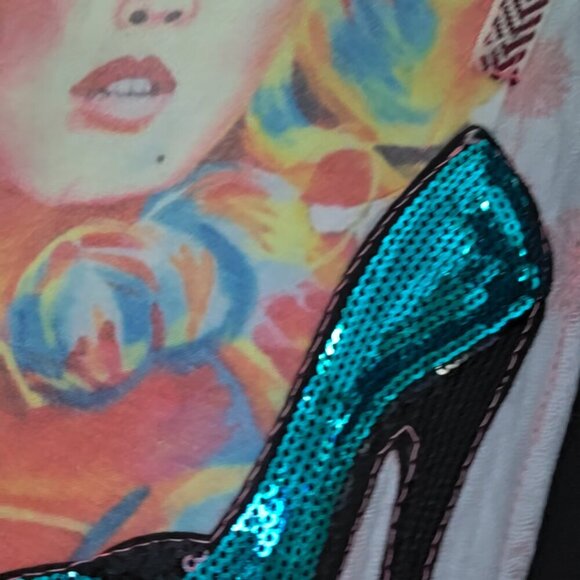 Custom Handmade Dolly Parton Queen Sweatshirt Black 2XL One-of-a-kind - Picture 4 of 8